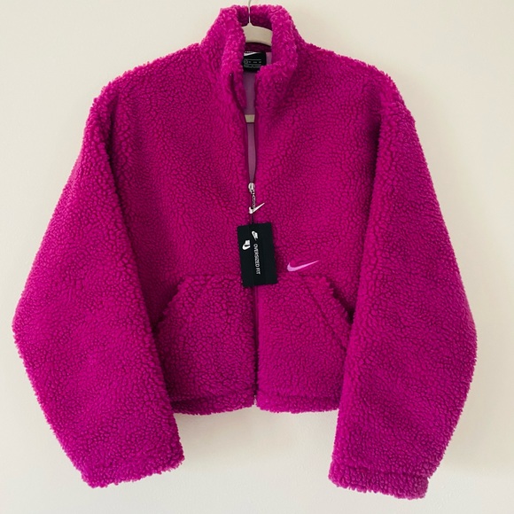 New  Nike Sportswear Sherpa teddy Fleece Jacket - Picture 3 of 9